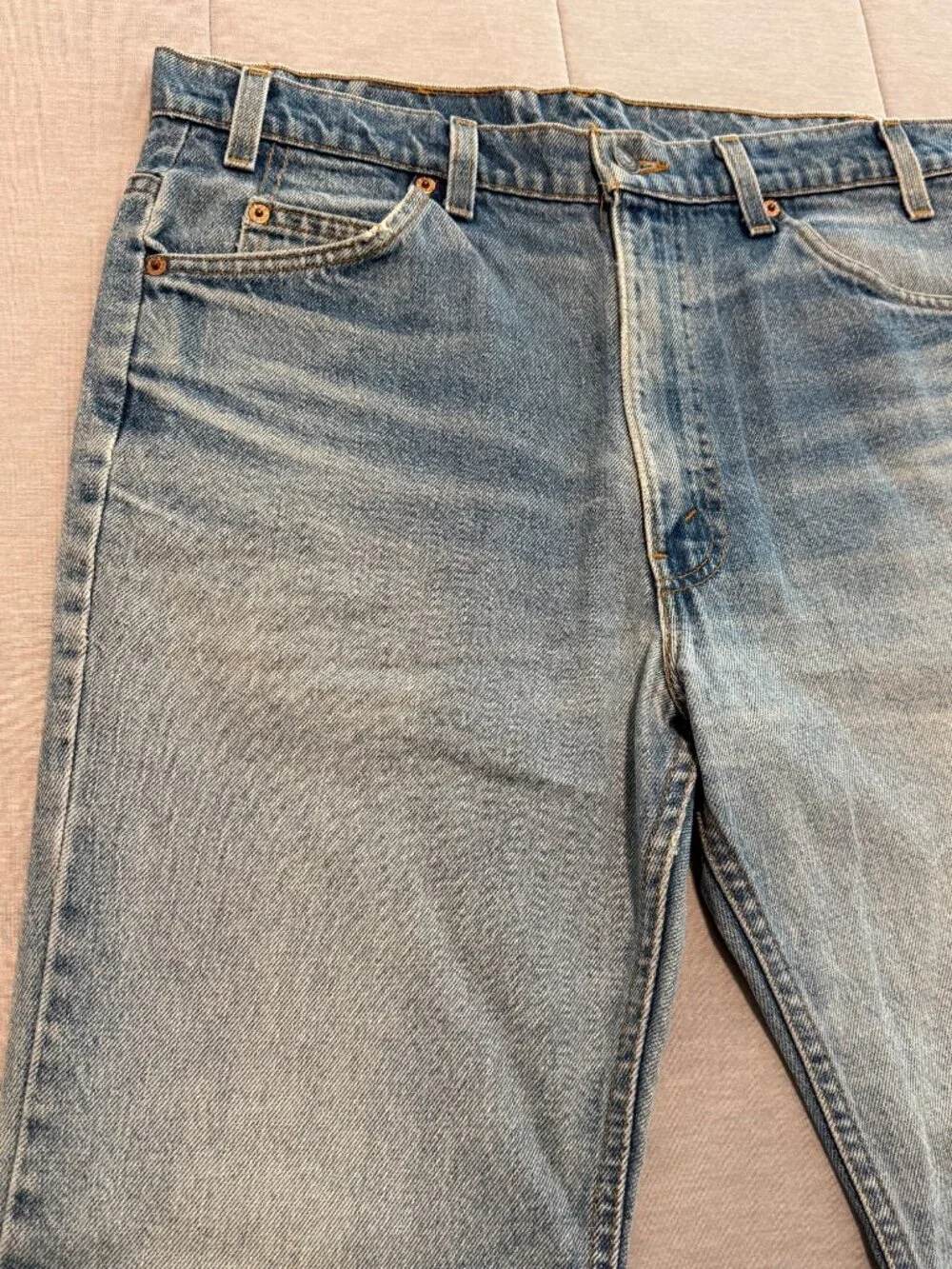 Vintage Levi's 517 Orange Tab Denim Jeans Men 36x29 Made in USA